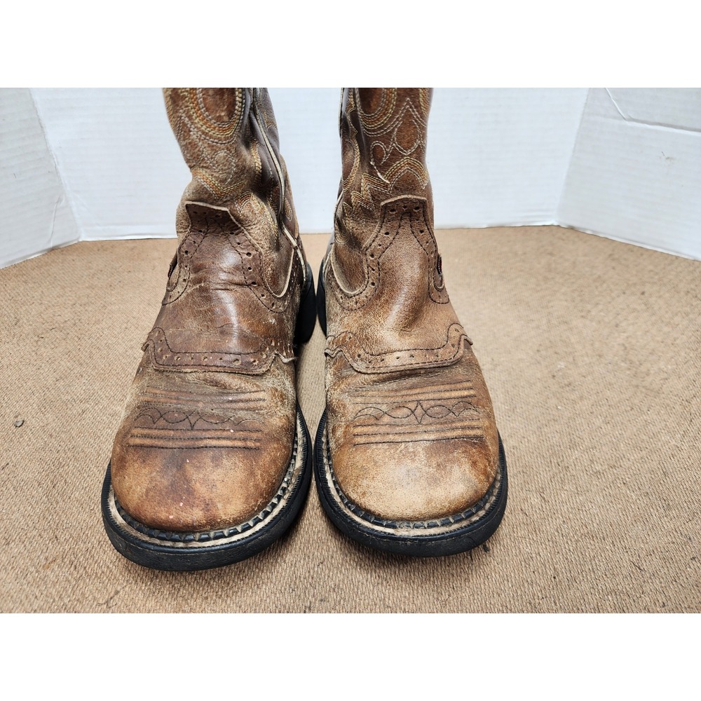 Justin Gypsy Boots Womens 6B Brown Leather Western Workwear - Picture 2 of 8
